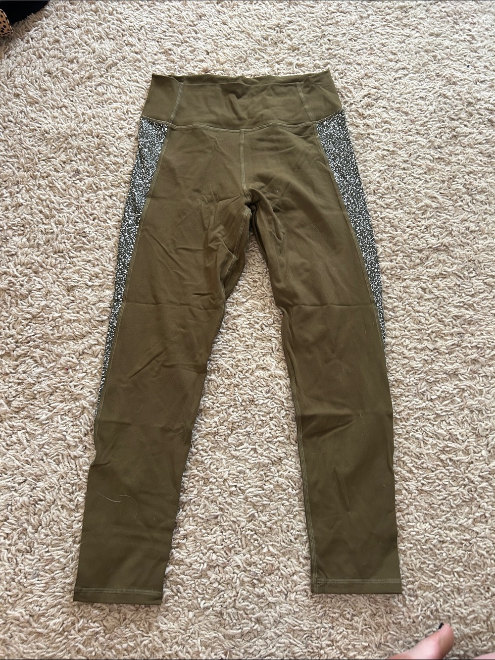 Zyia Active 8-10 Green Speckle Leggings